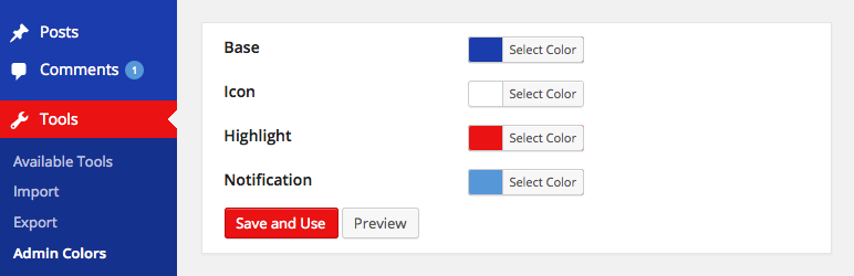 Admin Color Schemer