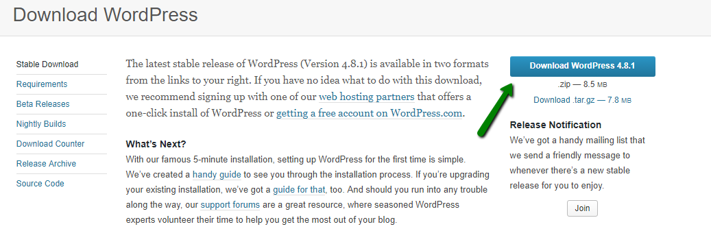 Wordpress download
