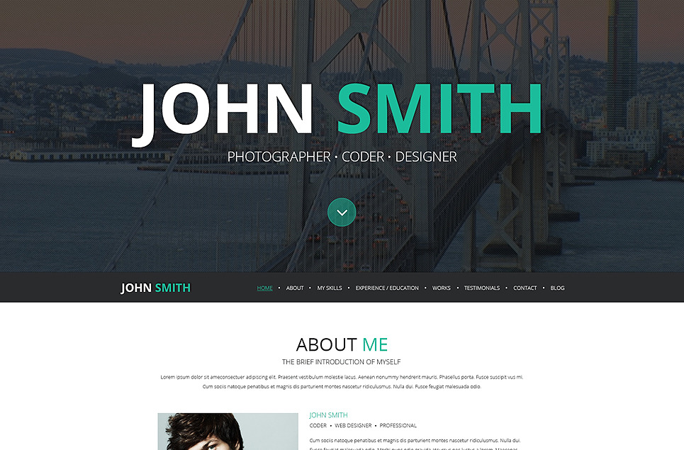 Online CV WordPress Theme