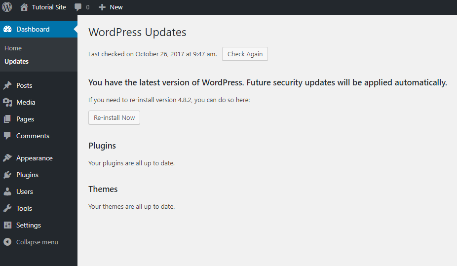 wordpress updates