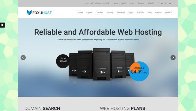 FoxuhHost - Shop, Corporate & Web Hosting WordPress Theme + WHMCS