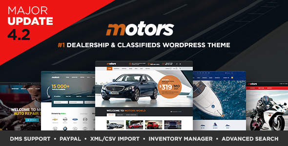 Automotive, Car Dealership, Car Rental, Vehicle, Bikes, Classified Listing WordPress Theme