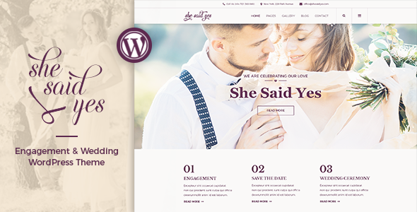 Engagement & Wedding WordPress Theme