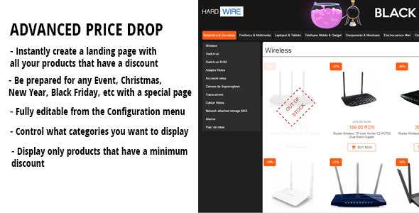 Special Prices Landing Page