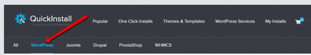 QuickInstall WordPress