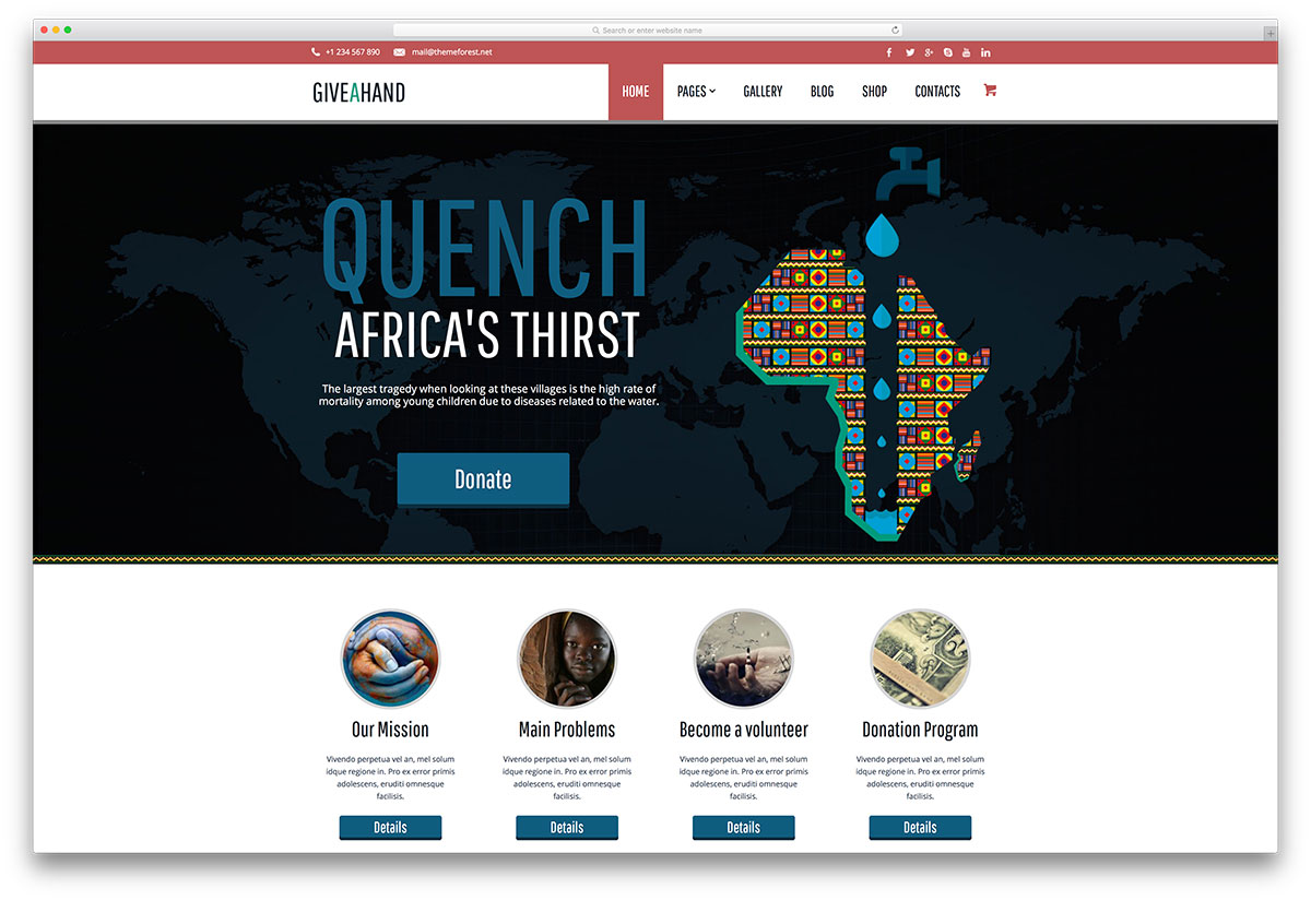 GiveaHand- A Creative Charity and Non Profit Theme