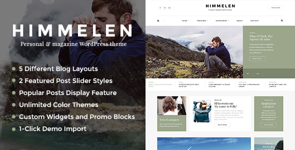 Himmelen-Personal Blog WordPress Theme