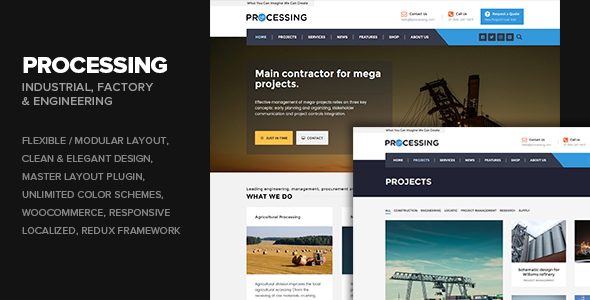 Processing-Premium Business Industrial/Engineering/Factory Theme