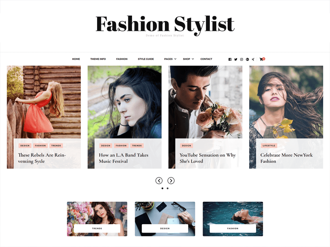 Fashion Stylist-Feminine Blog Theme