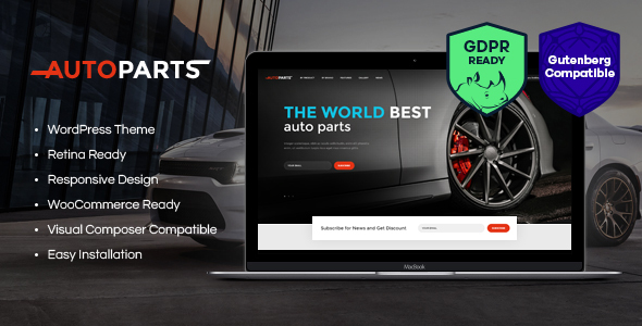 Car Parts Store & Auto Services WordPress Theme