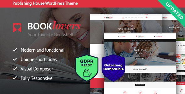 Booklovers-Publishing House and Bookstore WP Theme