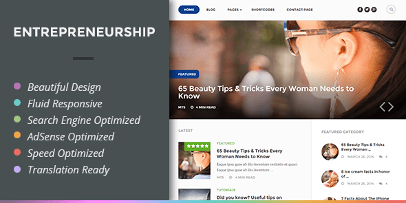 Entrepreneurship-Premium Magazine Theme