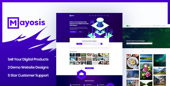 Mayosis-Digital Marketplace Theme with Front End Support