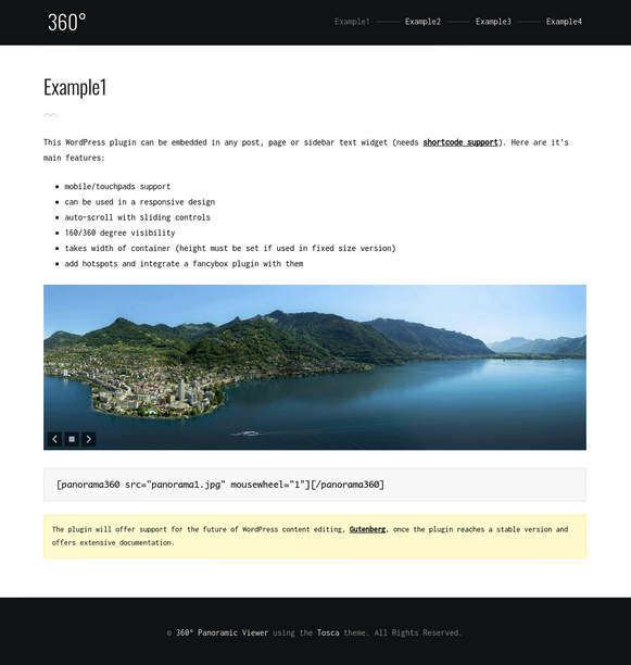 Flat 360 Panoramic Image Viewer-Panoramic WP Plugin