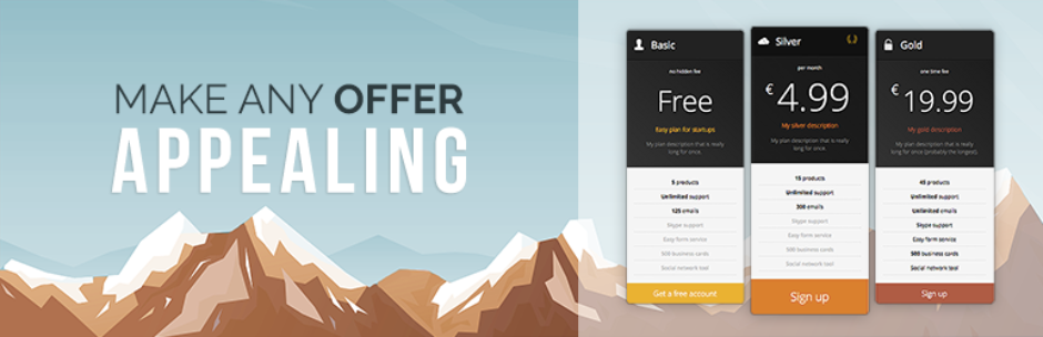 Responsive Pricing Table-Simple Pricing Table Plugin