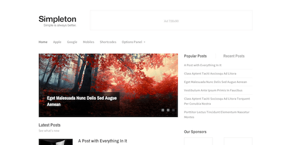 Simpleton-Minimal WP Theme