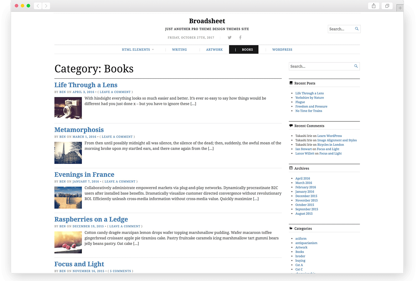 Classical WordPress Newspaper Theme