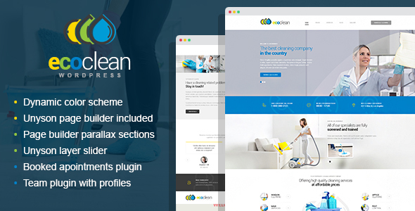 EcoClean - Cleaning company WordPress Theme