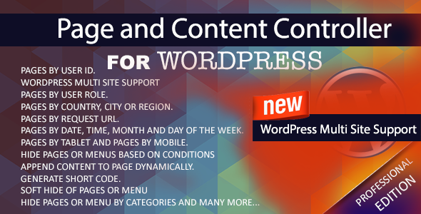 Dynamic Page Content and Menus for WordPress - Professional Edition