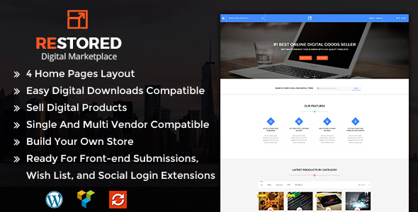 Restored Marketplace-Digital Marketplace WordPress Theme