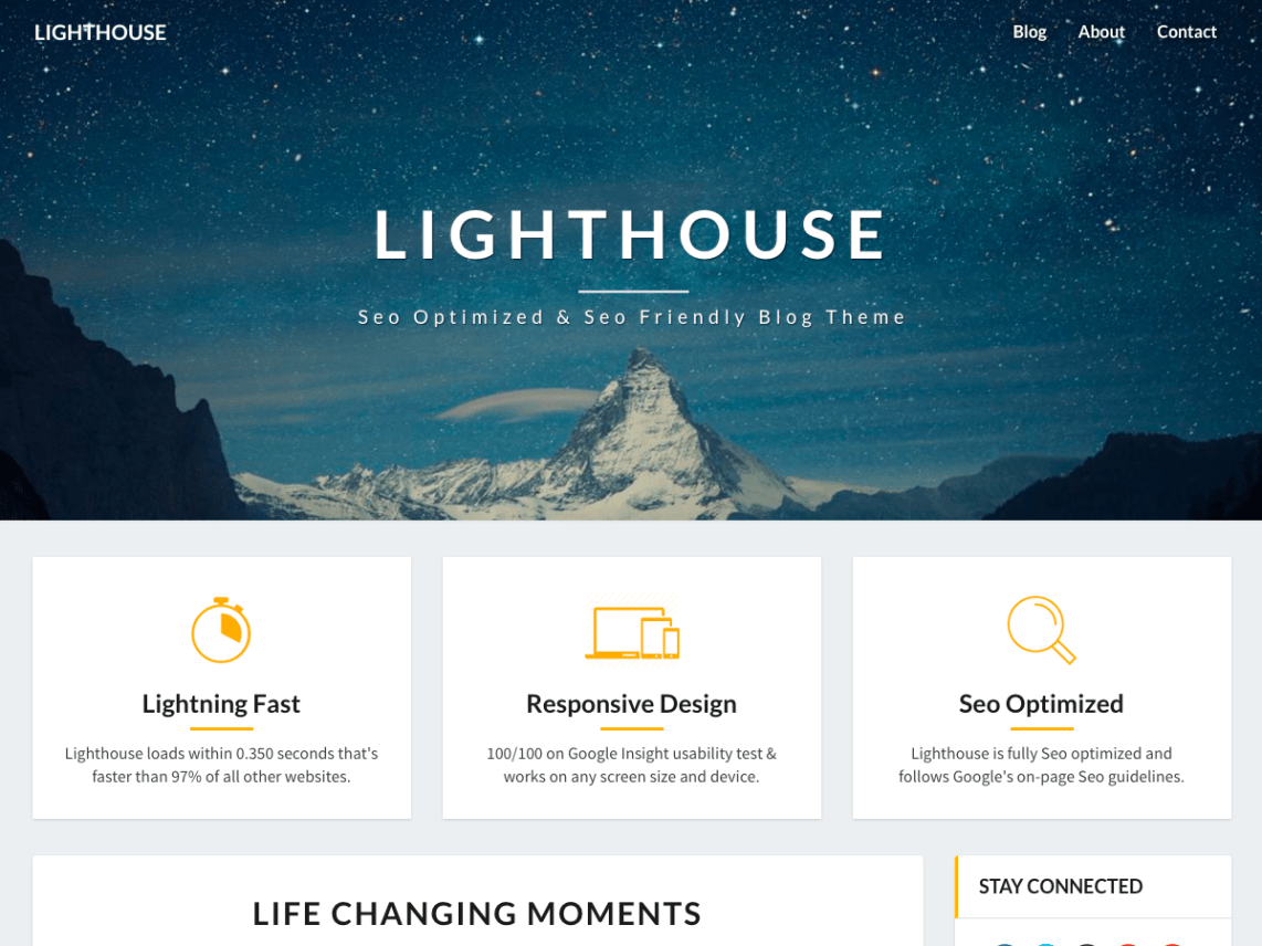 Lighthouse-Blog WordPress Theme