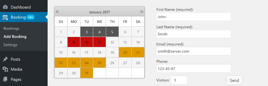 Bookings Calendar-Allow Your Customers to Book Appointments