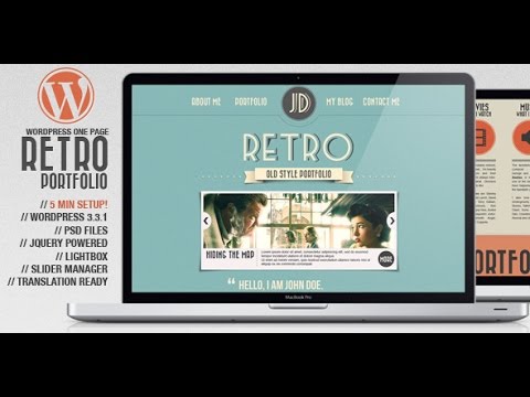 Retro Portfolio - One Page Vintage WordPress Theme