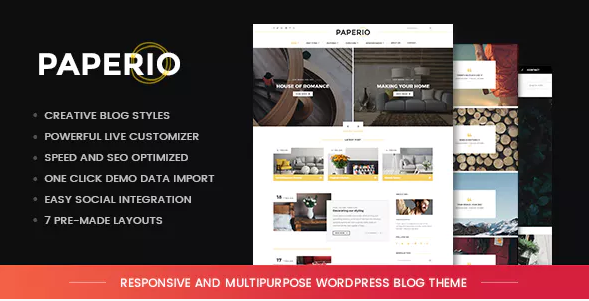 Paperio - Responsive and Multipurpose WordPress Blog Theme