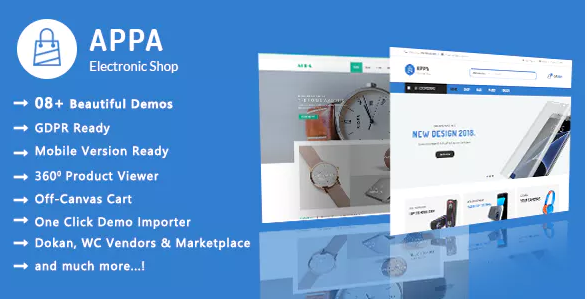 Appa - Modern Electronics and Watches WooCommerce WordPress Theme