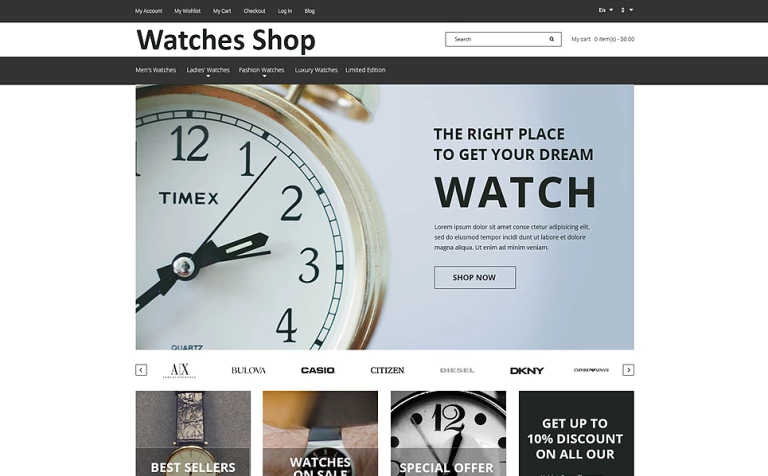 Watches Shop Magento Theme