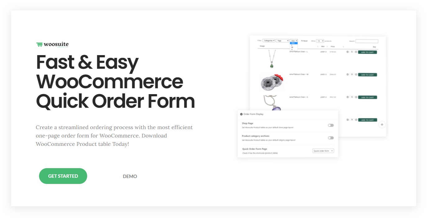WooCommerce Product Table