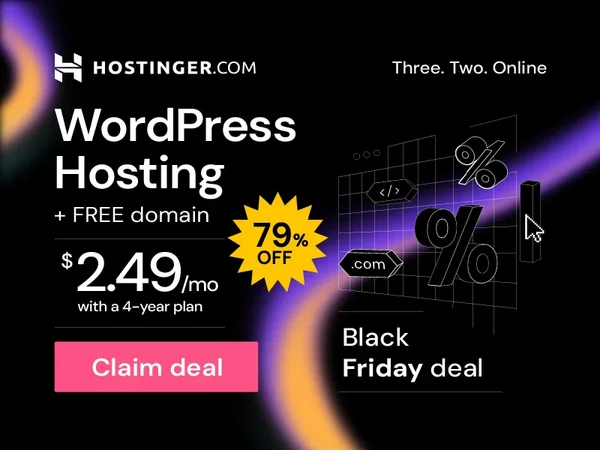 hostinger wordpress black friday 2024 deal