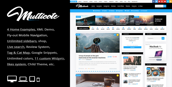 Multicote Magazine and WooCommerce WordPress Theme preview